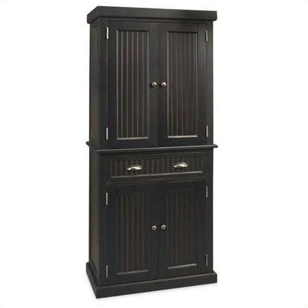 Home Styles Nantucket Pantry In Distressed Black Finish Walmart
