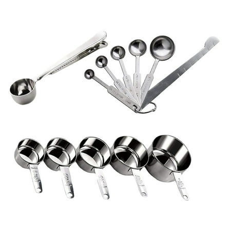 

FRCOLOR 12 Pcs Measuring Cups and Spoons Set Stainless Seasoning Spoons Baking Tools