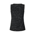 thumbnail image 5 of Picia Black Glitter Pattern Women's Workout Tank Top,Breathable Activewear,Slim Fit Athletic Top,Versatile Workout Moisture-wicking top-X-Large, 5 of 9