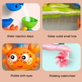 thumbnail image 4 of Loespoir Interactive Bath Shower Toy, Crab Themed Water Wheel Spinner, Happy Bath Time Activity for Sensory Development and Fun, with Multiple Features and Water Effects(Yellow), 4 of 6
