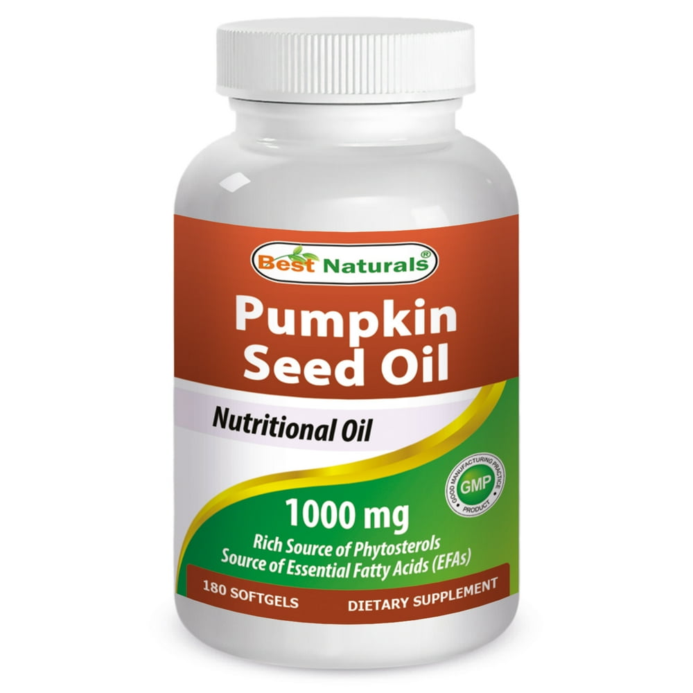 Best Naturals Pumpkin Seed Oil Softgels, 1000 Mg, 180 Ct