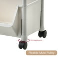 thumbnail image 3 of Yeacher Storage Trolley Rolling Cart Kitchen Tier Wheel Storage Rack Organizer 4 Layers Storage Shelf Rack, 3 of 8