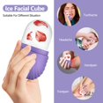thumbnail image 3 of Rodillo de hielo ZPU de silicona reutilizable para cubitos de hielo facial, morado, 3 of 7