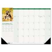 House of Doolittle 1996 Puppies Photographic Monthly Desk Pad Calendar- 18-1/2 x 13