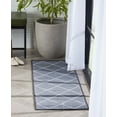 thumbnail image 5 of Well Woven Kings Court Modern Geometric Lattice Trellis Woven Runner Rug, 1' 8" x 5', 5 of 6