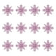 thumbnail image 2 of Juego de 12 adornos navideños de copos de nieve | Copos de nieve huecos de plástico de 10 cm para decorar el árbol y el hogar con efecto escarchado, 2 of 6