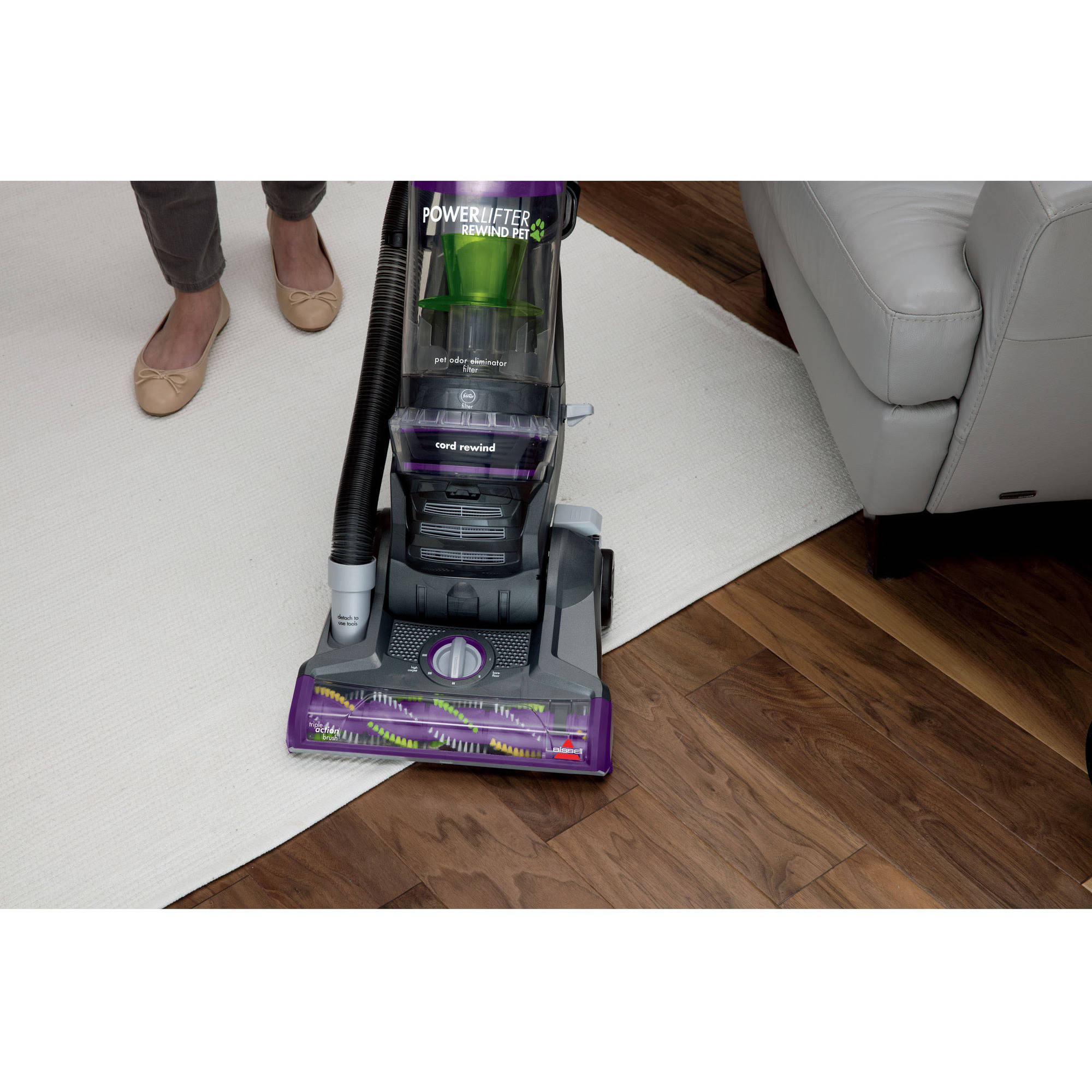 Bissell PowerLifter Pet Rewind Bagless Upright Vacuum Cleaner, 1792 - image 5 of 9