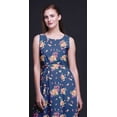 thumbnail image 4 of Bimba Floral Women Long Tank MaxiDress Round Neck Printed Party Gown-X-Large, 4 of 5