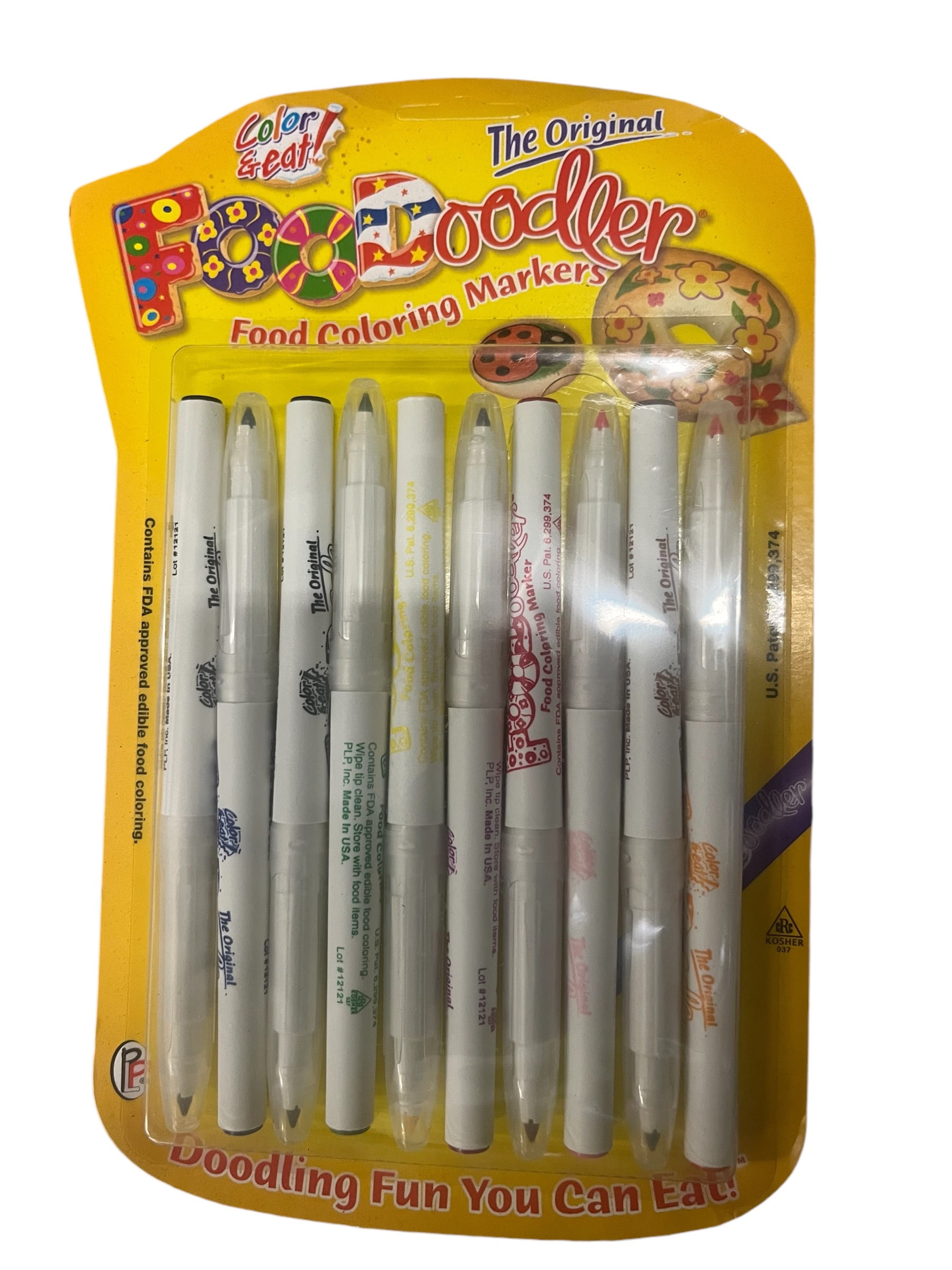 Foodoodler 10 Pc Color Fine Line Marker Set Kosher