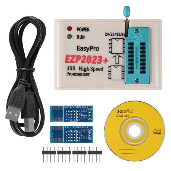 EZP2023 USB Programmer High Speed USB for EEPROM Flash Programmer for 24 25 93 BIOS 25T80 Burn Offline Copy (USB Programmer)