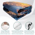 thumbnail image 4 of Queen Quilt Set 90''x96'', Beach Reef Lightweight Bedspread Coverlet Set with 2 Pillow Shams, Beach Sunset Ocean Waves Natural Scenery Breathable All Season Quilt Bedding for Bedroom/Guest Room, 4 of 9