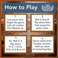 thumbnail image 4 of WE Games Old World Wooden Board Game 12 No. Flip Tiles & Dice, Natural Wood, 4 of 10