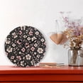 thumbnail image 2 of Cute Pink Flowers on Black 10 inch Wall Clocks Non Ticking Easy to Read Battery Decorative for Home Bathroom Kitchen Bedroom Living Room, 2 of 7