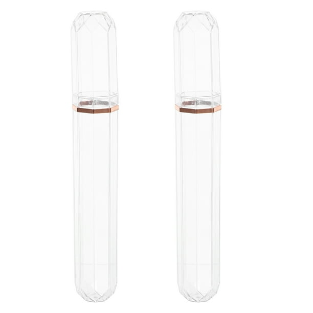 tubos humidificadores portátiles transparentes para puros con cierre hermético, ideales para viajes.