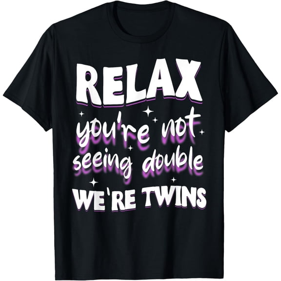 Exquisite and comfortable-Twin Girls Toddler Kids Twin Sisters Matching Funny Double T-Shirt