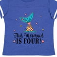thumbnail image 3 of Inktastic 4th Birthday Mermaid Tail Girls Gift Toddler Toddler Girl T-Shirt, 3 of 4