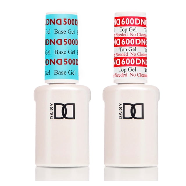Set de esmaltes en gel DND Base de 15 ml y Top No Cleanse de 18 ml