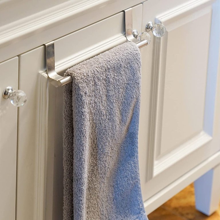 Over Cabinet Door Stainless Steel Towel Rack