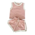 thumbnail image 4 of SONGGE Girls Summer Outfit Sets Sleeveless O-Neck Vest And Shorts Two Piece Playwear Casual Athletic Wear For Toddlers Kids Cartoon Leisure Clothes Sets, 4 of 4
