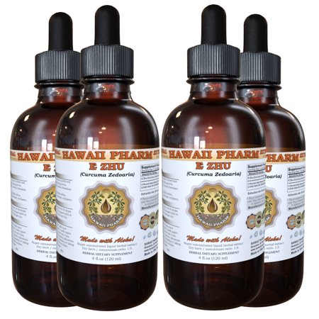E Zhu, Zedoary (Curcuma Zedoaria) Tincture, Dried Root Powder Liquid Extract, White Turmeric, Herbal Supplement 4x4 oz