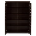 thumbnail image 4 of Baxton Studio Adalwin Armoire de Rangement Moderne et Contemporaine à 2 Portes en Bois Brun Foncé pour Entrée, 4 of 5