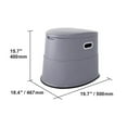 thumbnail image 2 of Gray Portable Toilet for Camping, RV Toilet, Cassette Toilet with 3.2 Gal, Push-Button Pressurized Flush Commode, Travel Toilet for RV Car Boating Trips, 2 of 5