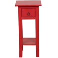 thumbnail image 3 of Sunset Trading Table d'Appoint Étroite en Bois Style Cottage en Rouge Antique Vieilli, 3 of 7