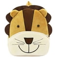 thumbnail image 1 of Mochila linda para niños pequeños, bolsa de viaje con dibujos de animales de felpa, minibolsa de viaje para niñas de 2 a 6 años (León), 1 of 5