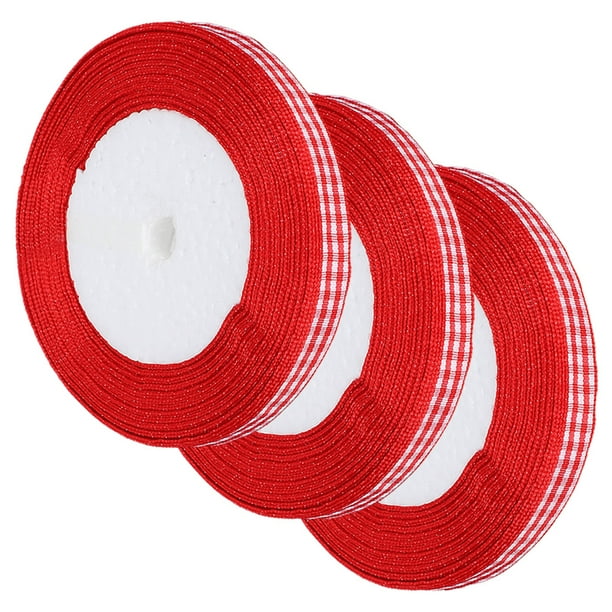 Cinta a cuadros, 3 unidades, cinta a cuadros, 25 yardas/rollo, cinta a cuadros roja, cinta para envolver regalos, rendimiento de primera