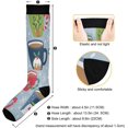 thumbnail image 3 of Coolnut Cute Santa Claus Cup Pattern Compression Socks Women Men Knee High Stockings for Sports, Running, Travel 1Pair Gift, 3 of 7