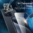 thumbnail image 5 of JETech 5 in 1 Case for iPhone 15 Pro 6.1-Inch with 2-Pack Each Tempered Glass Screen Protector and Camera Lens Protector, Non-Yellowing Shockproof Bumper Phone Cover (Blue), 5 of 7