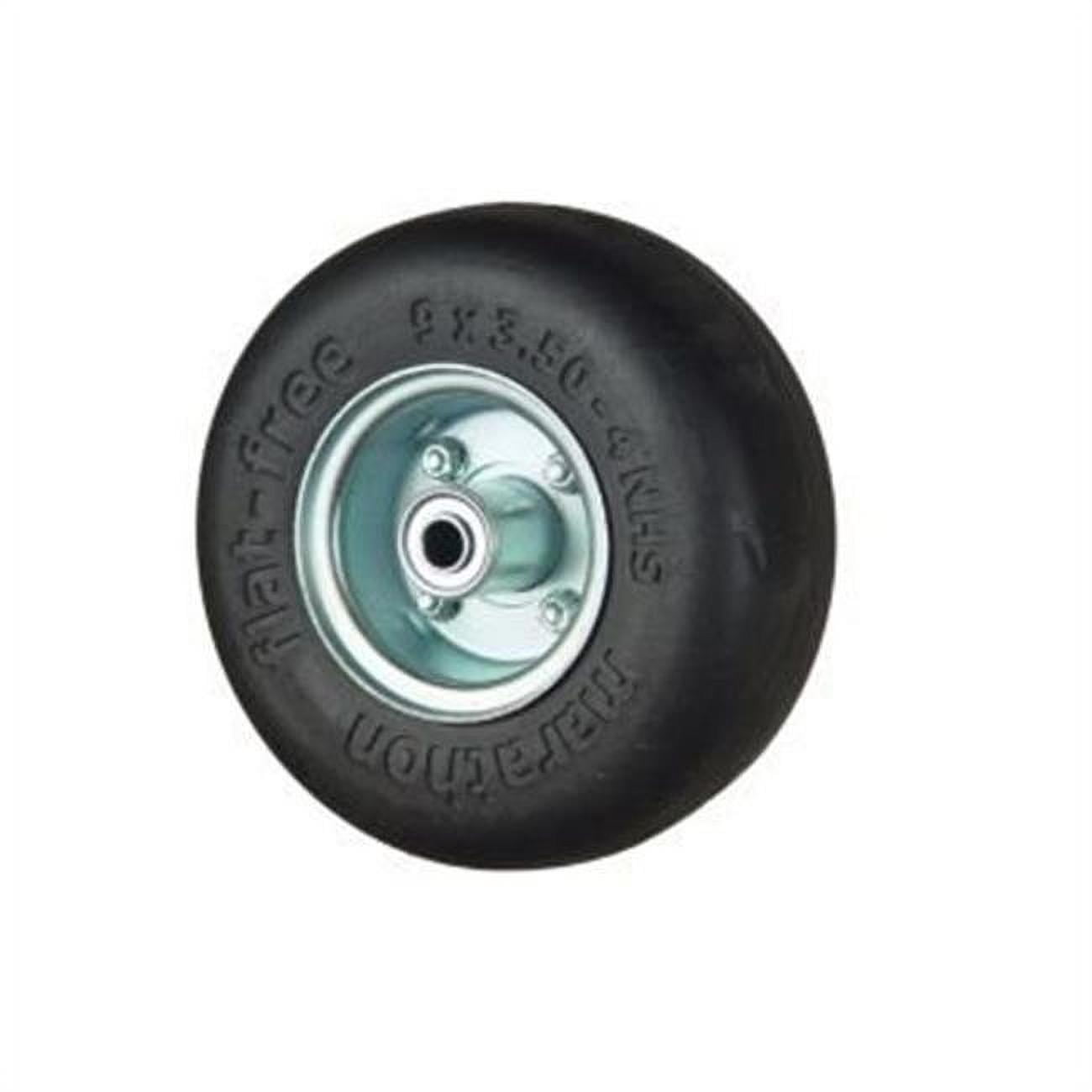 9x3.50-4 Flat Free Tire on Wheel 