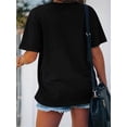 thumbnail image 2 of 1pc Women's Casual Crew Neck T-Shirt with " by God, Saved by Jesus" Graphic, Cotton Knit Fabric, Short Sleeve, Regular Fit, all-Season Comfort, 2 of 6