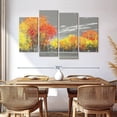 thumbnail image 3 of Elephant Stock Autumn Scenery Wall Art - Horizontal Multi Panel Canvas - Living Room Wall Decor - Nature Multi Panel - Orange And Gray Decor - 68" x 42", 3 of 8