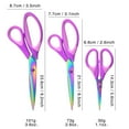 thumbnail image 5 of Craft Scissors Set of 3 Pack, All Purpose Sharp Titanium Blades Shears, Comfort Grip Handle, Multipurpose Fabric Scissors Tool Great for Office Home, 5 of 5