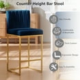 thumbnail image 2 of Counter Height Bar Stools Set of 4, 27" Modern Island Bar Stools with Back, Velvet Armless Bar Chairs for Home Office Kitchen Island, 2 of 8