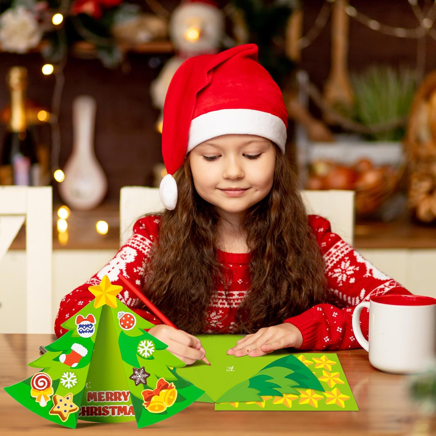 GROBRO7 Christmas Tree  Diy Craft Kit for Christmas Party Ornament,Making Christmas Tree Game Supplies