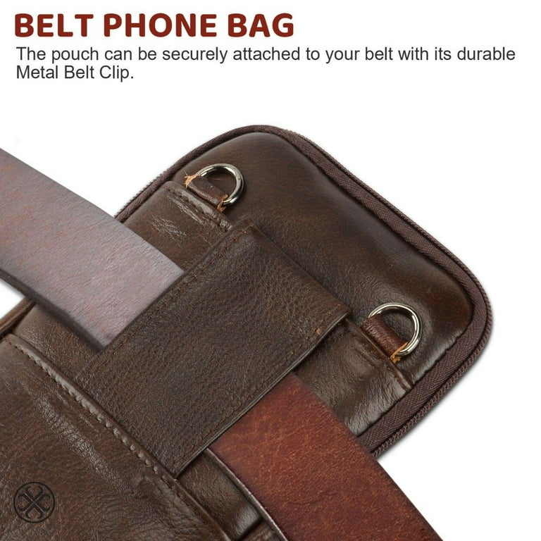 Belt Loop Bag Leather Hip Bag Belt Clip Pouch Clip on 