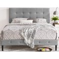 thumbnail image 1 of DeCoro Cambridge Upholstered Wooden Platform Bed Frame with Headboard, King, 1 of 11