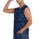 thumbnail image 3 of Balery Snowflake Dark Blue Camisetas sin mangas para hombre, absorbe la humedad y protege contra el mal olor.-Small, 3 of 7