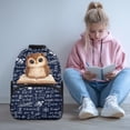 thumbnail image 3 of POLERO 17 Inch Backpack for Kids, Polyester Lightweight Side Mesh Pockets School Backpack, Owl Math Design, 3 of 10