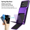 thumbnail image 2 of for Galaxy S22 Ultra Case Wallet Credit Card Holder 4-Card Slot Hidden Back Pocket Dual Layer Hybrid Rugged Rubber Bumper Protective Hard Shell Cover for Samsung Galaxy S22 Ultra Purple, 2 of 14