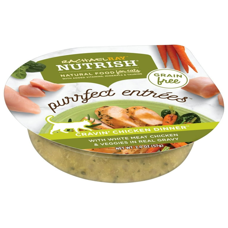 Rachael Ray Nutrish Purrfect Entrees Cravin Chicken Dinner Grain Free Wet Cat Food 2 oz. Cup Walmart