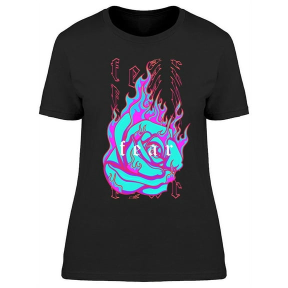 A Rose In Flames T-Shirt Women -Image by Shutterstock, Female Large