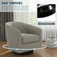 thumbnail image 4 of UIXE Swivel Barrel Accent Chair, Modern Round Linen Arm Chair for Living Room, Bedroom, Comfy Club Reading Chairs, Khaki, 4 of 6