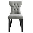 thumbnail image 6 of Side Dining Chair, Light Grey Gray, Fabric, Kitchen Cafe Bistro Hospitality Restaurant, Modern Contemporary HB32570, 6 of 8