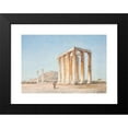 thumbnail image 2 of Martinus Rørbye 14x11 Black Modern Framed Museum Art Print Titled - The Temple of Zeus (1835 - 1836), 2 of 5