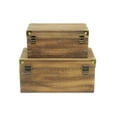 thumbnail image 4 of Contemporary Home Living Set of 2 Brown and Gold Contemporary Sized Accent Storage Boxes 12", 4 of 6
