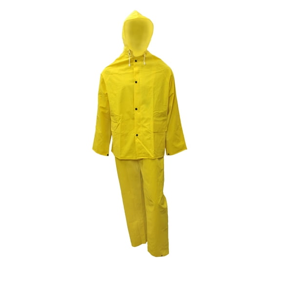 RK Safety RK-RW400 Rainwear Polyester Three Piece Jacket (Large, Yellow)