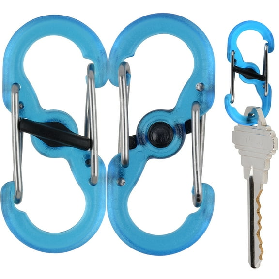 Nite Ize S-Biner Microlock Polycarbonate 2 Pack Blue